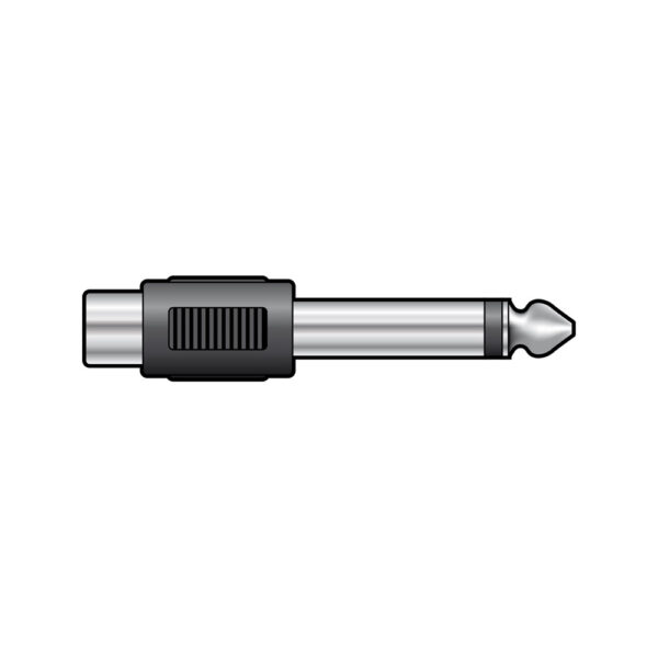 RCA Phono Socket to 6.3mm Mono Jack Plug Adaptor