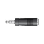 3.5mm Stereo Jack Plug to 6.3mm Stereo Jack Socket Adaptor