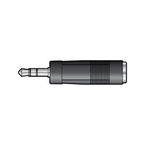 3.5mm Stereo Jack Plug to 6.3mm Stereo Jack Socket Adaptor