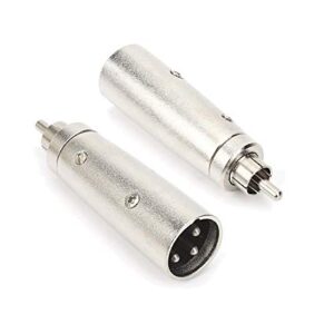 Male XLR to Male RCA Phono Socket Adaptor