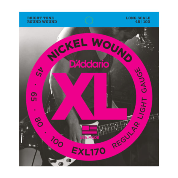 D'Addario EXL170 Nickel Wound Bass Guitar Strings - Light - 45-100