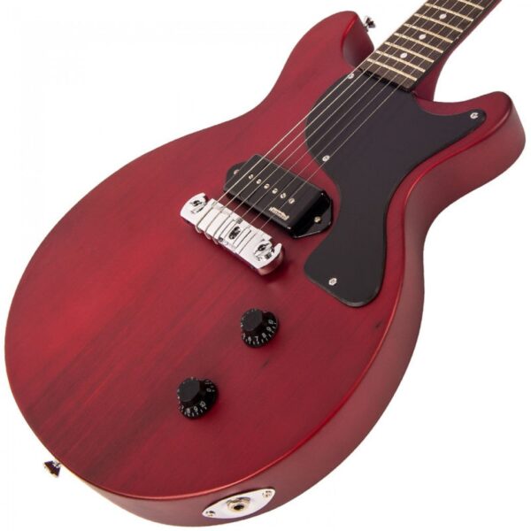 Vintage V130CRS Reissued Electric Guitar - Satin Cherry - Body