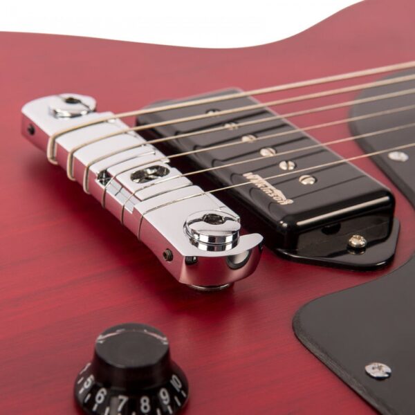 Vintage V130CRS Reissued Electric Guitar - Satin Cherry - Bridge