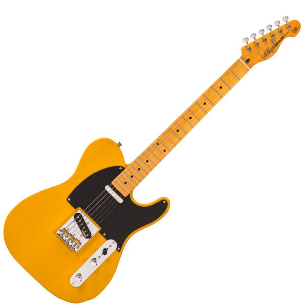 Vintage V52 Reissued Electric Guitar - Butterscotch