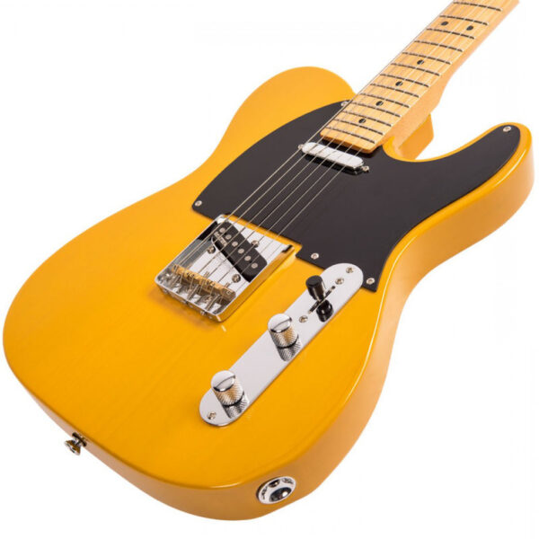 Vintage V52 Reissued Electric Guitar - Butterscotch - Body