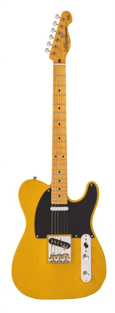Vintage V52 Reissued Electric Guitar - Butterscotch - Full