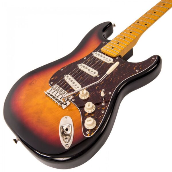 Vintage V6MSSB Reissued Electric Guitar - Sunburst - Body