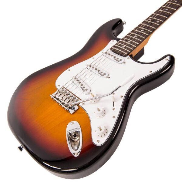 Vintage V6SSB Reissued Electric Guitar - Sunset Sunburst - Body