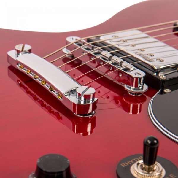 Vintage VS6 Reissued Electric Guitar - Cherry Red - Bridge