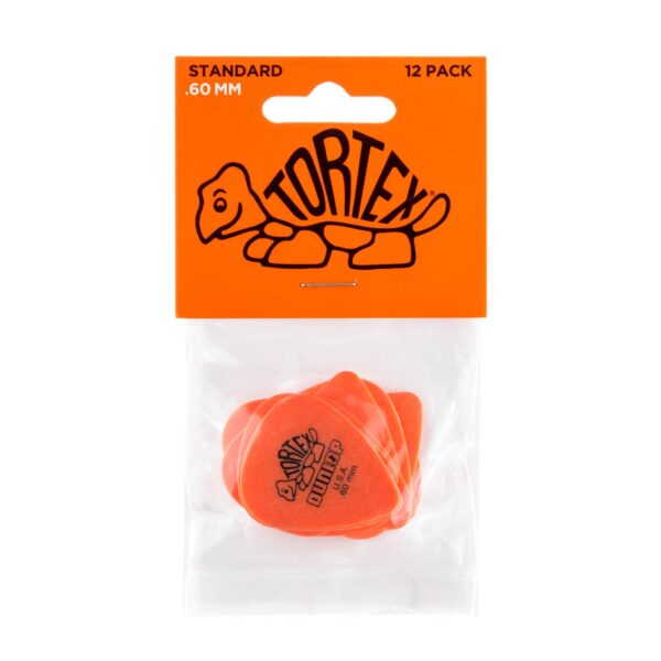 Dunlop Tortex Plectrum 12 Pack - 0.60mm/Orange