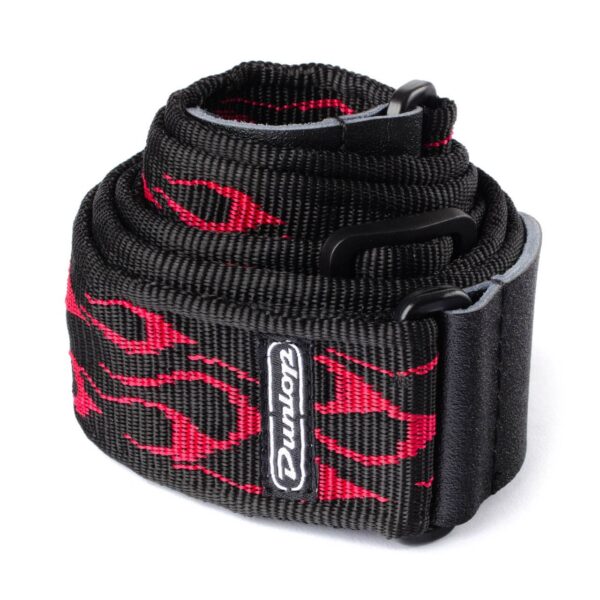 Dunlop Classic Flambe Red Guitar Strap - Pattern