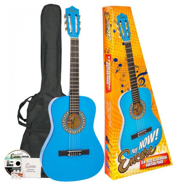 Encore 3/4 Size Classical Guitar Pack - Blue