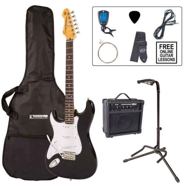 Encore E6 Electric Guitar Pack - Left Handed Gloss Black