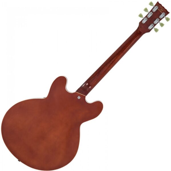 Vintage VSA500HB Reissued Semi Acoustic Guitar - Back