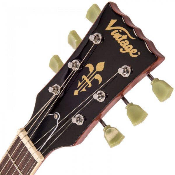 Vintage VSA500HB Reissued Semi Acoustic Guitar - Head
