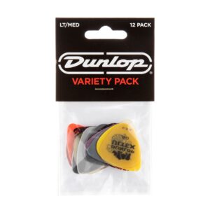 Dunlop PVP101 Light/Medium Variety Guitar Plectrum 12 Pack - Front