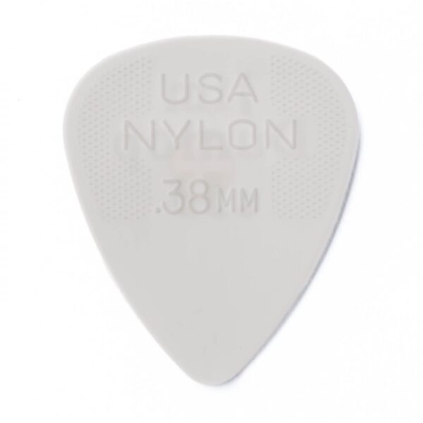 Dunlop Nylon Standard Guitar Plectrum 12 Pack 0.38mm - Front