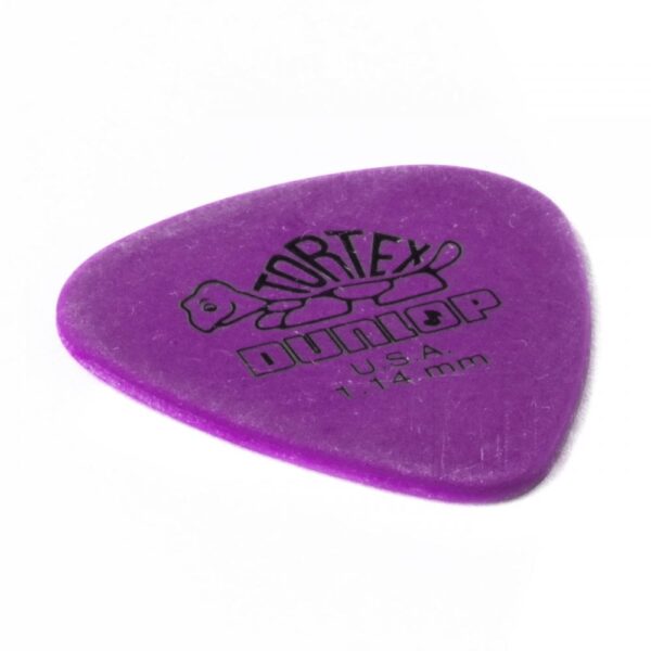 Dunlop Tortex Standard Guitar Plectrum 12 Pack 1.14mm Purple - Side