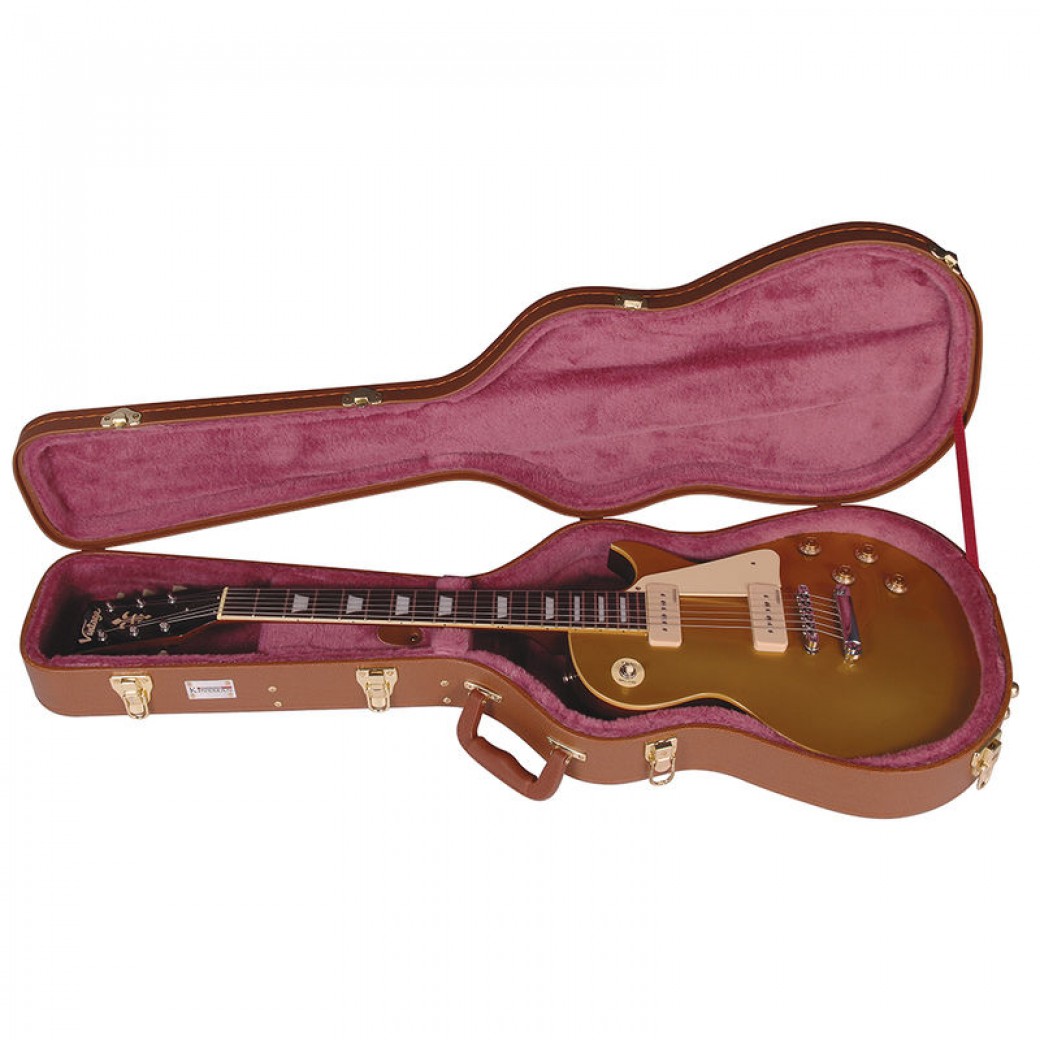 Kinsman Deluxe Hardshell LP Style Guitar Case - Zebra Muzik