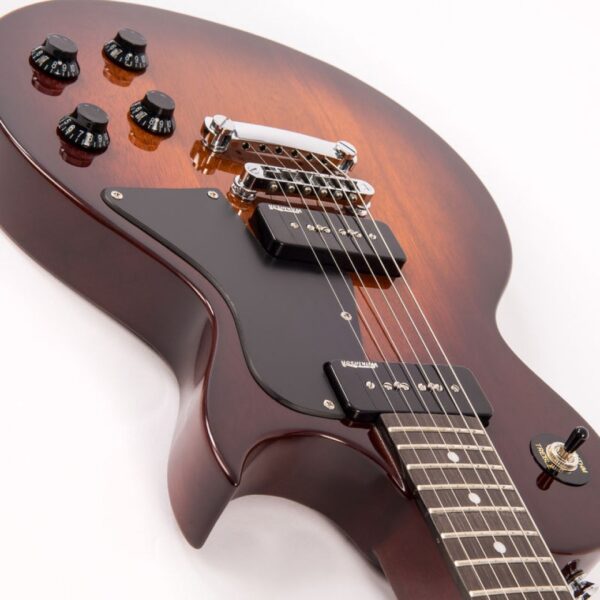 Vintage V132TSB Reissued Electric Guitar - Tobacco Sunburst - Angle