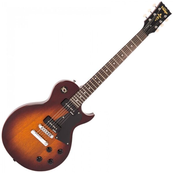 Vintage V132TSB Reissued Electric Guitar - Tobacco Sunburst - Front