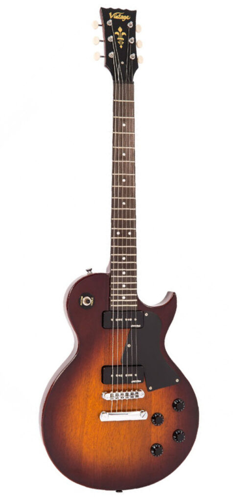 Vintage V132TSB Reissued Electric Guitar - Tobacco Sunburst - Full
