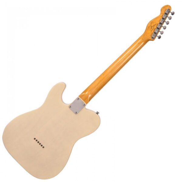Vintage V62AB Reissued Electric Guitar - Ash Blonde - Back