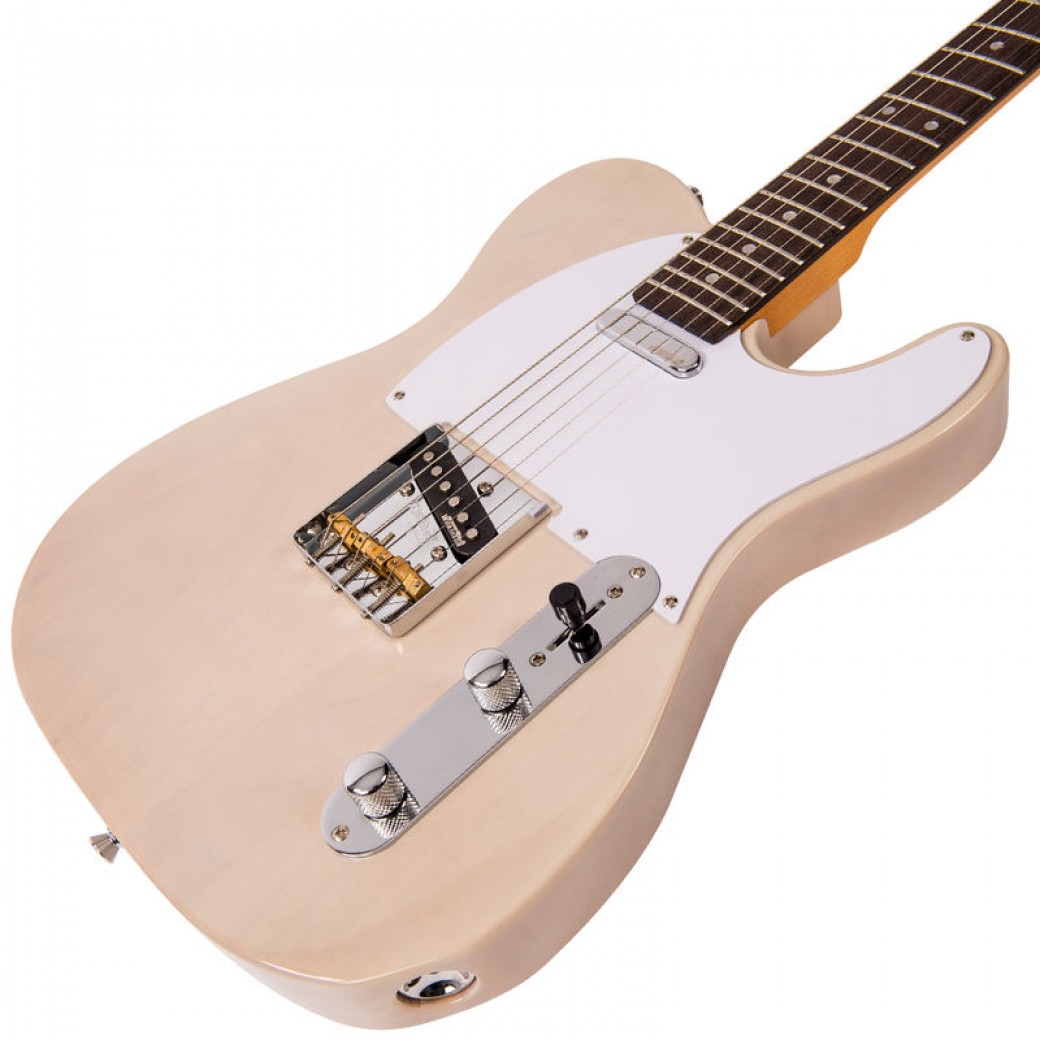 Vintage V62AB Reissued Electric Guitar - Ash Blonde - Body