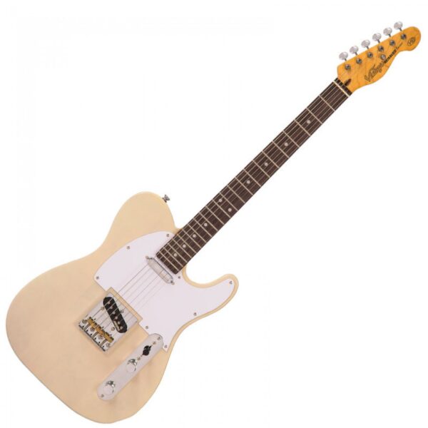 Vintage V62AB Reissued Electric Guitar - Ash Blonde - Front