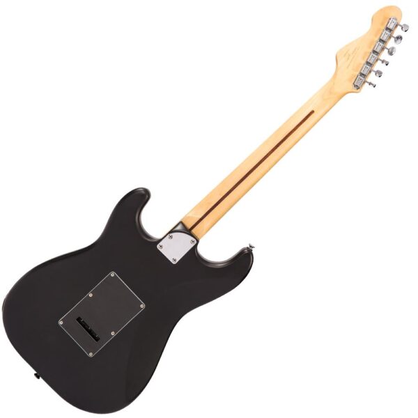 Vintage V6HMBB Reissued Electric Guitar - Boulevard Black - Back