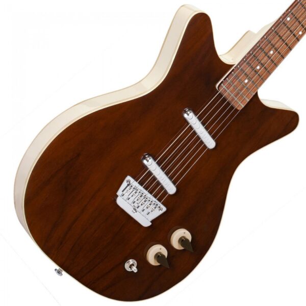 Danelectro 59 Divine Electric Guitar - Dark Walnut - Body Angled