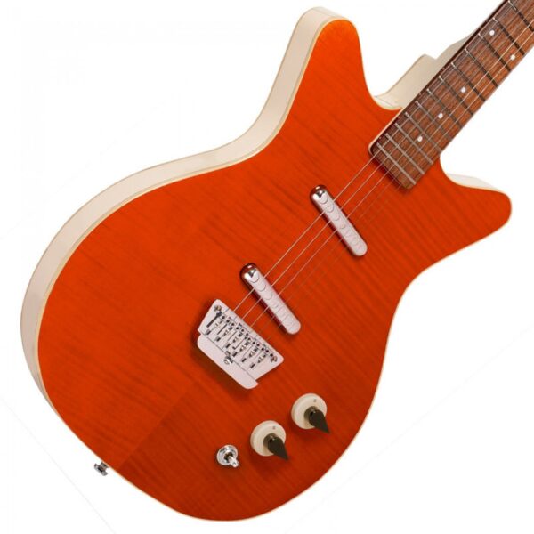 Danelectro 59 Divine Electric Guitar - Flame Maple - Body Angled