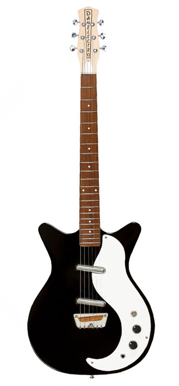 Danelectro DC59BLK The Stock 59 Electric Guitar - Black - Full