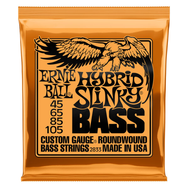 Ernie Ball Hybrid Slinky Nickel Wound Electric Bass Guitars Strings - 45-105