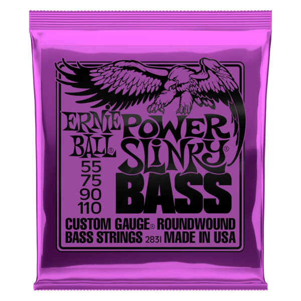 Ernie Ball Power Slinky Bass Guitar Strings – 55-110
