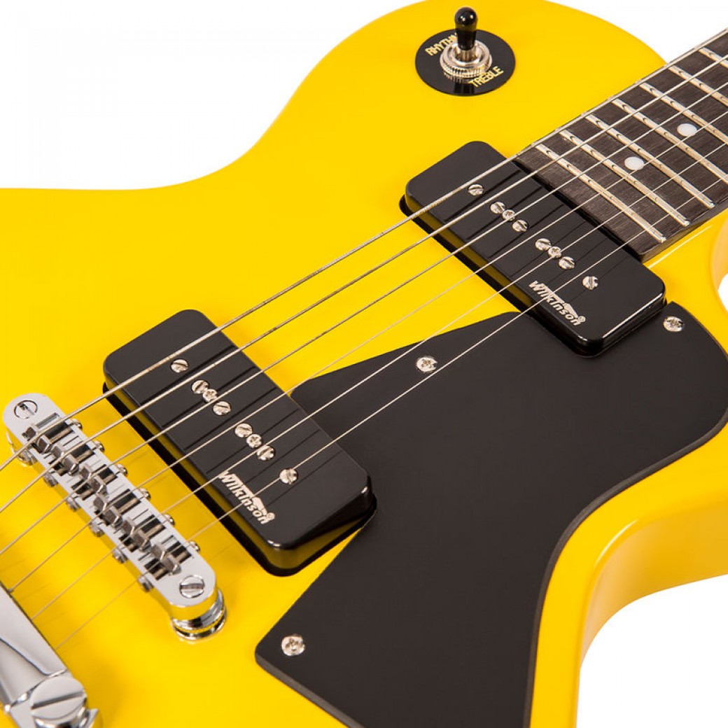 Vintage V132TVY Reissued Electric Guitar TV Yellow Zebra Muzik