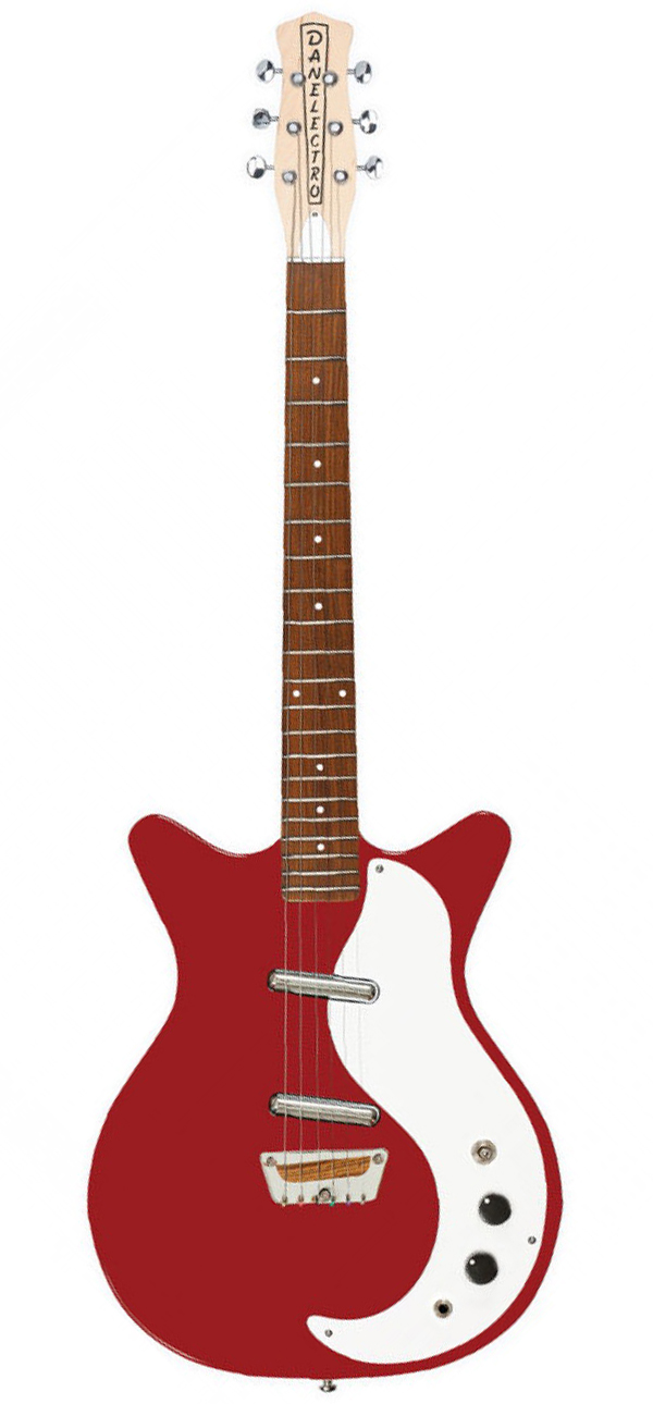 Danelectro DC59AM The Stock 59 Electric Guitar - Aquamarine - Full