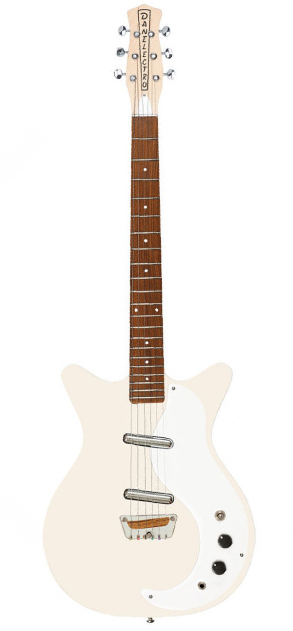 Danelectro DC59VCR The Stock 59 Electric Guitar - Vintage Cream - Full