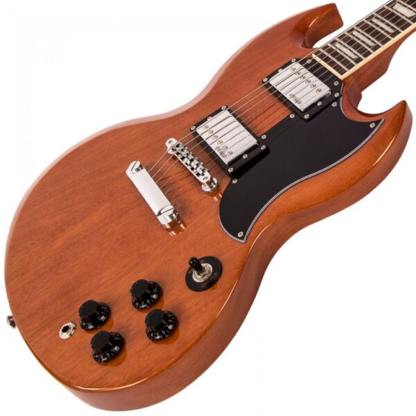 Vintage VS6M Reissued Electric Guitar - Natural Mahogany - Body