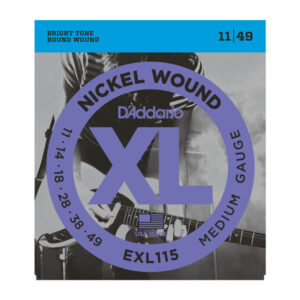 D'Addario EXL115 Electric Guitar Strings - Medium - 11-49 - Front