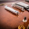 Vintage VSA500W Reissued Semi Acoustic Guitar - Natural Walnut - Bridge