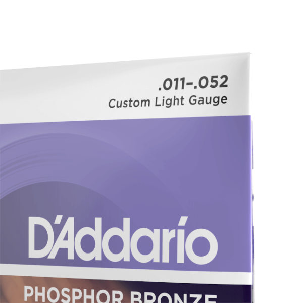 D'Addario EJ26 Phosphor Bronze Acoustic Guitar Strings - Custom Light - 11-52 - Gauge