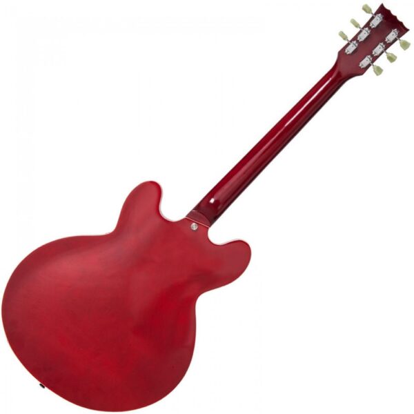 Vintage VSA500 Reissued Semi Acoustic Guitar - Cherry Red - Back