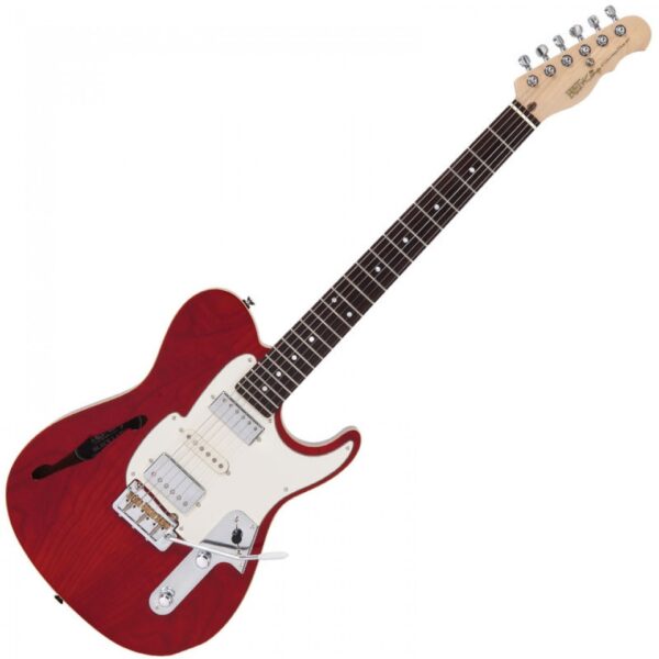 Fret-King Country Squire Semitone De Luxe Electric Guitar - Thru Red