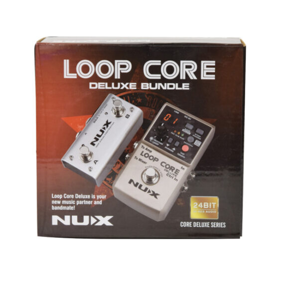 NuX Loop Core Deluxe 24-bit Looper Pedal Bundle - Box