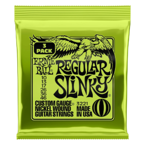Ernie Ball Regular Slinky Electric Guitar Strings 3 Pack - 10-46