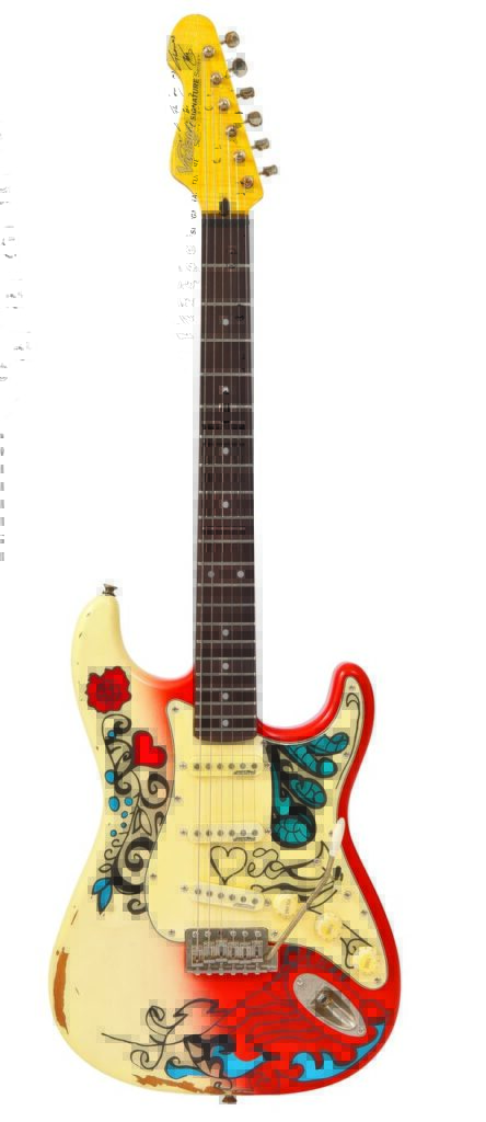 Vintage V6MRHDX Thomas Blug Signature Electric Guitar - Summer of Love - Full
