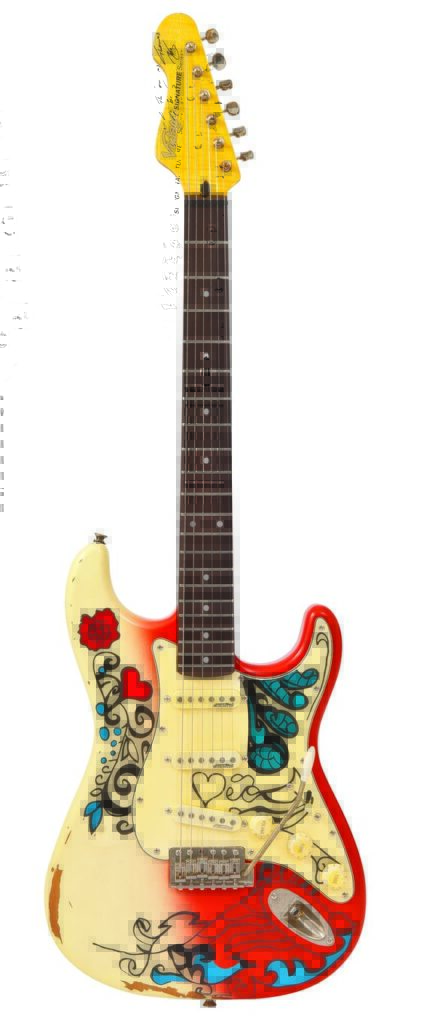 Vintage V6MRHDX Thomas Blug Signature Electric Guitar - Summer of Love - Full