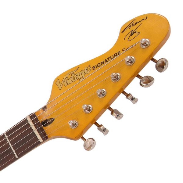 Vintage V6MRHDX Thomas Blug Signature Electric Guitar - Summer of Love - Headstock