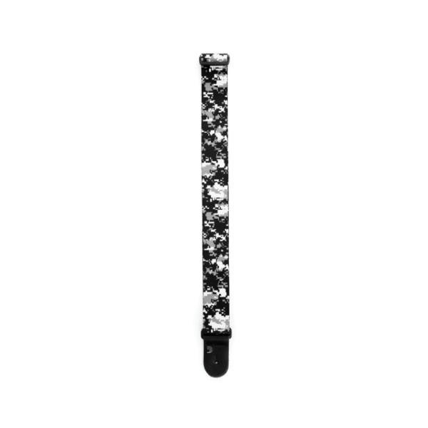 D'Addario Digital Camo Guitar Strap - Black - Full